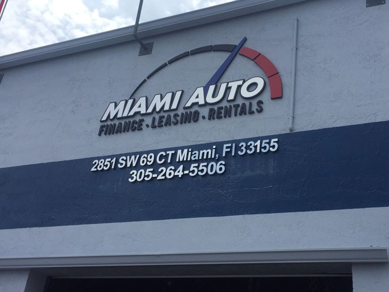 Miami auto 3d PVC letters