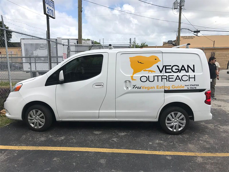 Van Vinyl Cut, Commercial Graphics, vegan outreach