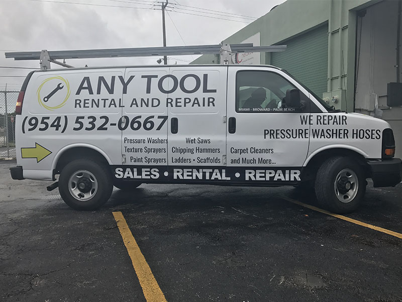 any tool rental van full wrap