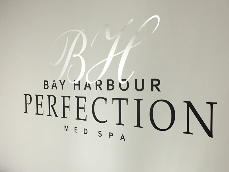 Bay Harbour Med Spa Vinyl letters