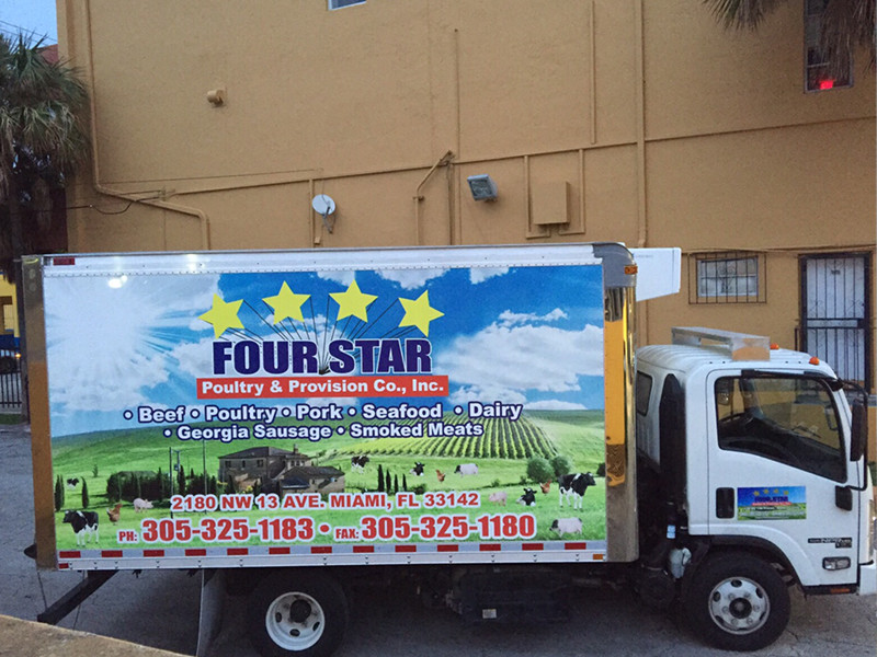 Four Star Poultry & Provision Co, Inc. Full Wrap Box Truck