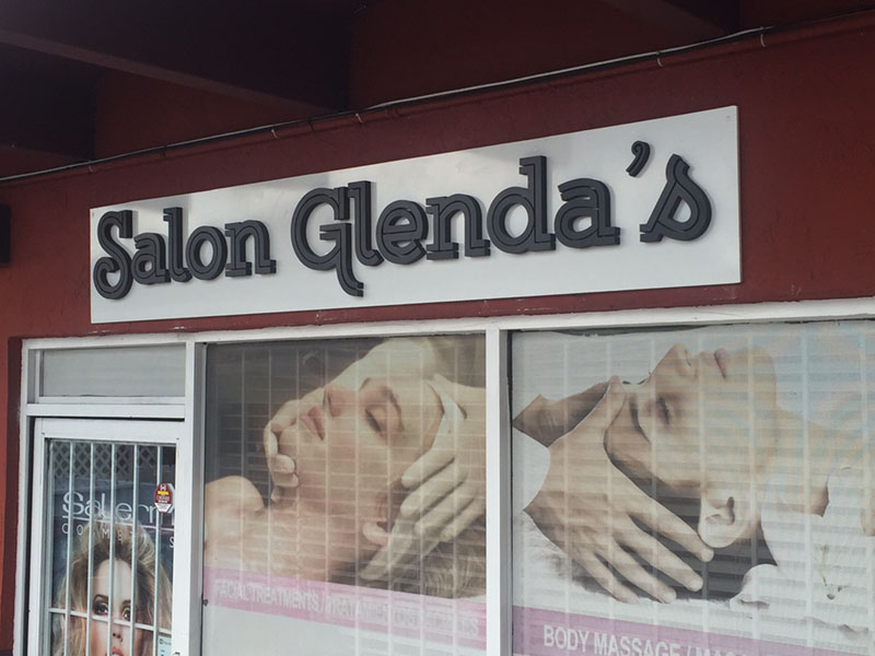 salon glenda 3d signs pvc
