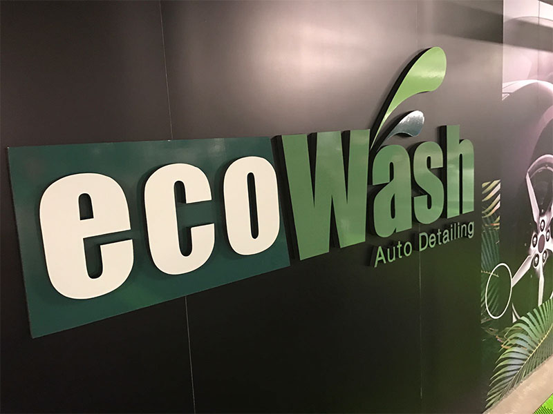 eco wash pvc signs, brickell City Center