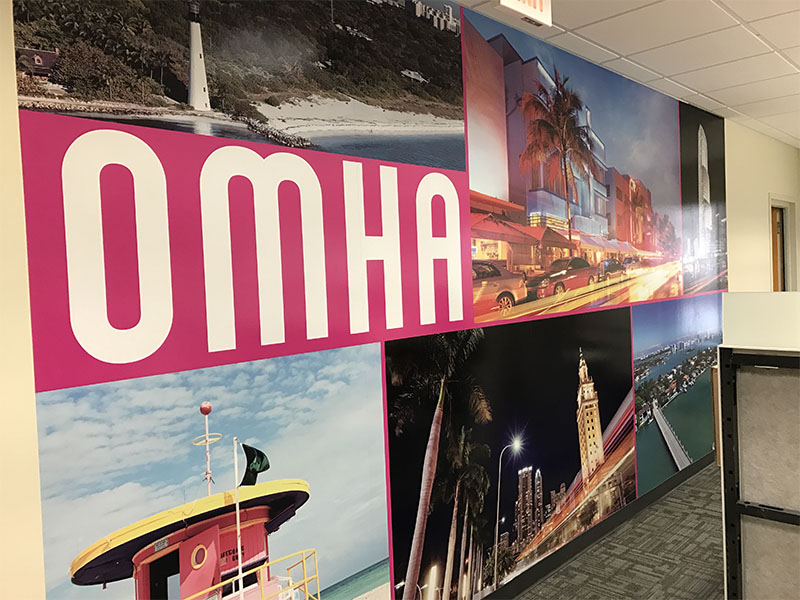 Wall Graphics for OMHA, Mural Wrap Miami
