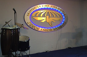 ministerio celestial jesus amor eterno3d signs with LED 