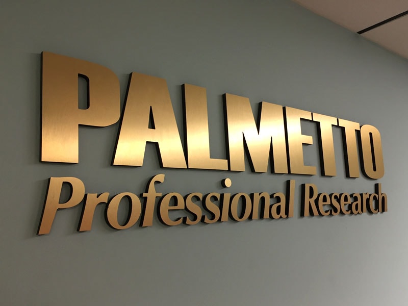 palmetto professional research 3d letters