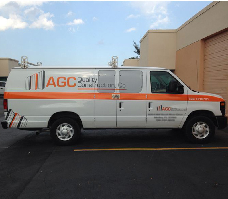  AGC Quality Construction, Miami vehicle graphic
